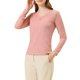 thumbnail image 4 of INSPIRE CHIC Blusa de Encaje Floral para Mujer de San Valentín con Cuello en V y Manga Larga con Ribete Festoneado XS Rosa, 4 of 7