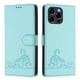 thumbnail image 2 of Funda tipo cartera FOXDOCK para Doogee Note 58 con soporte, ranuras, RFID, diseño de gato, 2 of 5