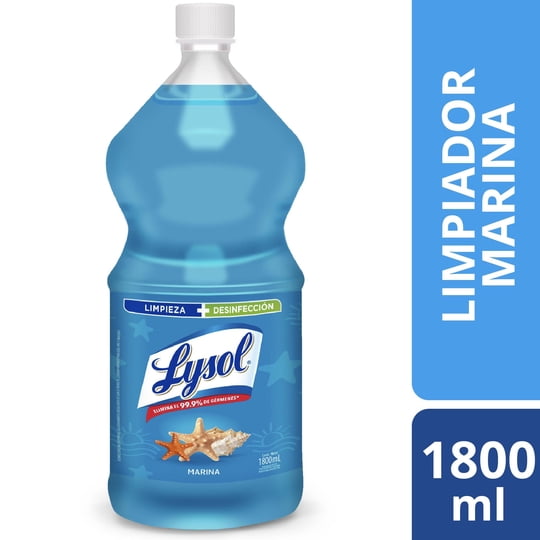 Limpiador Desinfectante Líquido Frescura Marina Botella 1.8 L Lysol