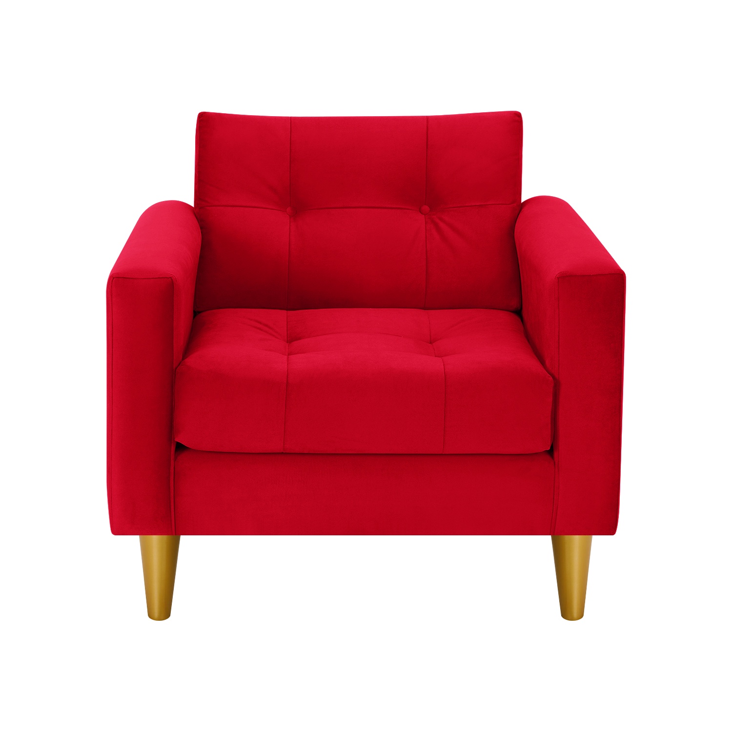Bodevir - Sofa Retro 1C Felpa 01 Rojo