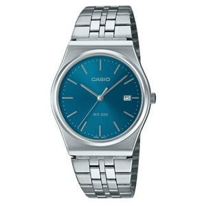 Casio - Reloj Standard Análogo Acero Inoxidable Esfera Azul Cuarzo Mtp-B145D-2A2 Para Hombre