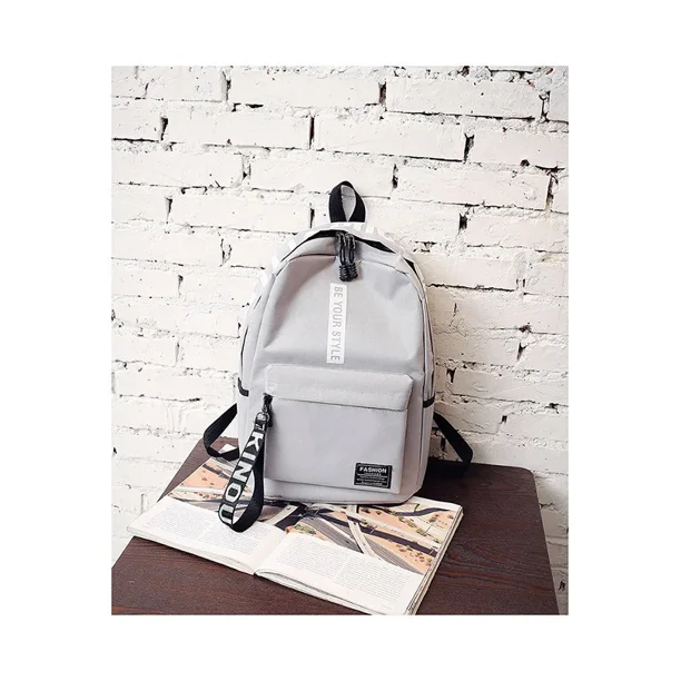 Fashion Nylon Backpack Preppy Style Students School Casual Solid Color Large Handbags Schoolbag Bookbag Teenager Travel
