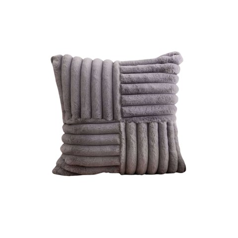 Genérico - Juego De 2 Fundas Peluda Empalmada Morado