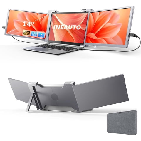 Extensor De Pantalla Ineauto 14 Fhd 1080P Triple Monitor