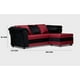 thumbnail image 3 of Seccional Reversible Izq Y Der Felpa Negro Tela Rojo, 3 of 3