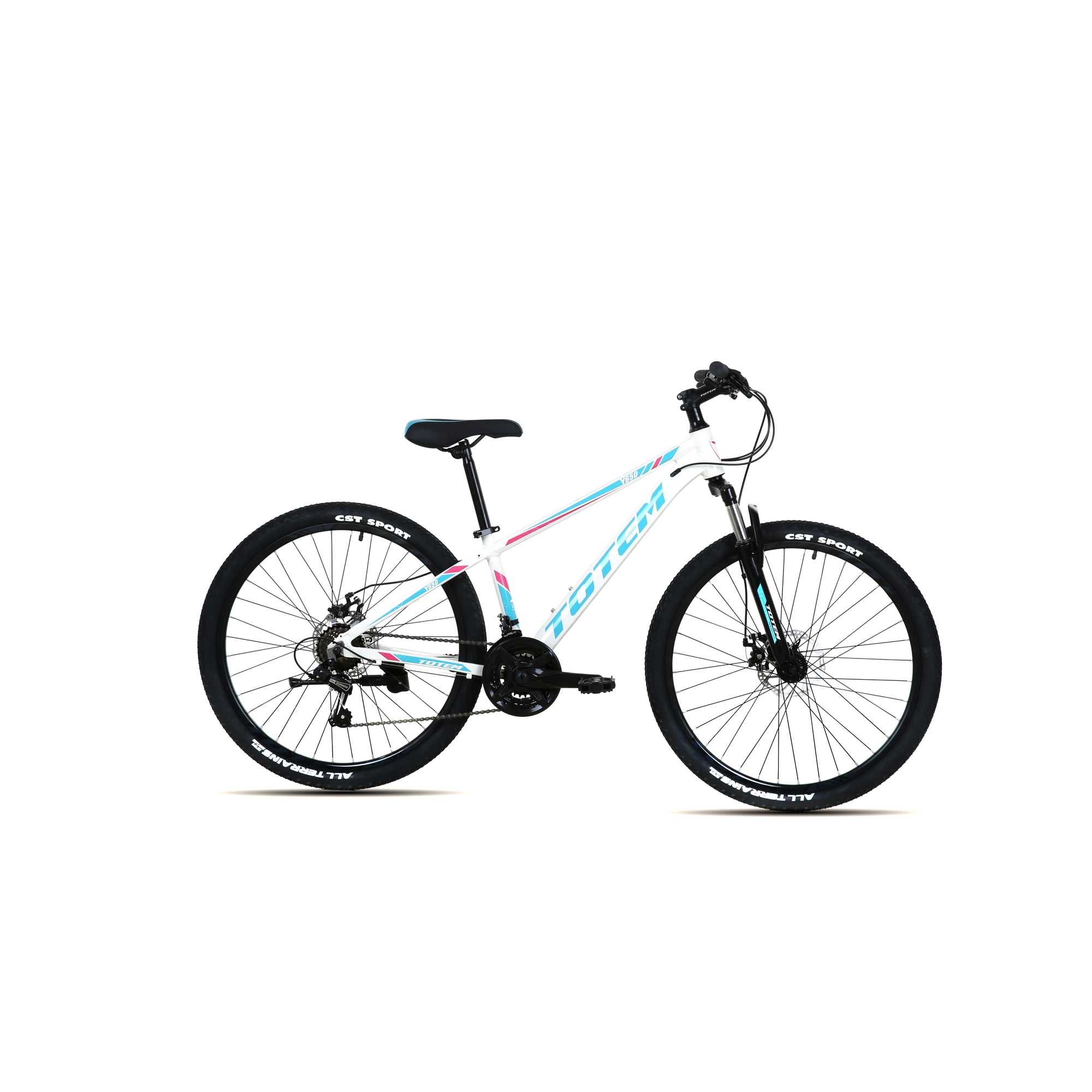 Bicicleta Totem Mtb Aro 26 Modelo Y650 Blanco Celeste
