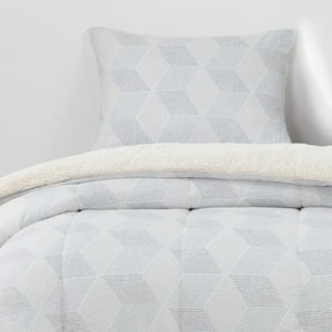 Dib - Plumon Reversible Sherpa 1.5 Plaza Block. Gris