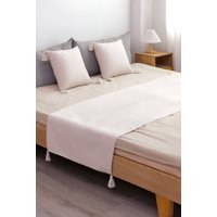 Todo Para El Hogar - Juego De Piecera De Cama Mas 2 Cojin Con Fundas Modelo Plush Blanca