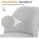 thumbnail image 3 of Silla de escritorio Simple Deluxe sin brazos gris con ruedas, 3 of 3
