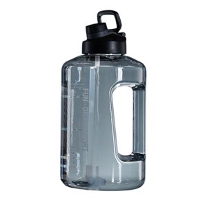 Magideal - Botella De Agua De Gran Capacidad, Marcador, Reutilizable A Prueba De Fugas, Jarra Para Beber De Boca Ancha, Botella Para Beber Para Deportes, , Gris, 2000Ml