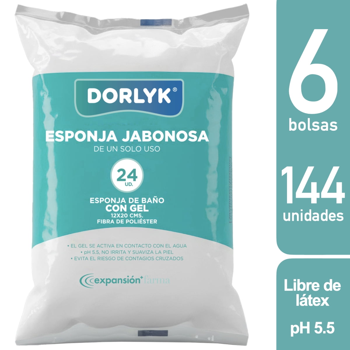 Esponja Jabonosa Desechable Dorlyk 144 Unidades