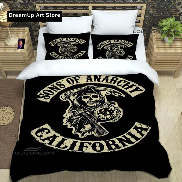 Sons of Anarchy Retro printed Bedding Sets exquisite supplies set duvet cover bed comforter set bedding set luxury birthday gift
