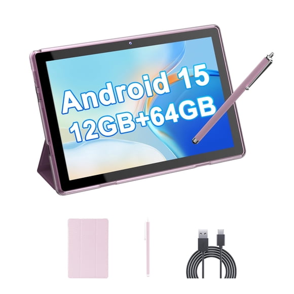 Tablet HOTTABLET 10 Android 15 12 GB RAM 64 GB ROM Rosa + Acc