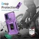 thumbnail image 2 of Funda Armada para Motorola Moto G Pure 2021 con Tapa Deslizante y Soporte Magnético Giratorio Morado, 2 of 5
