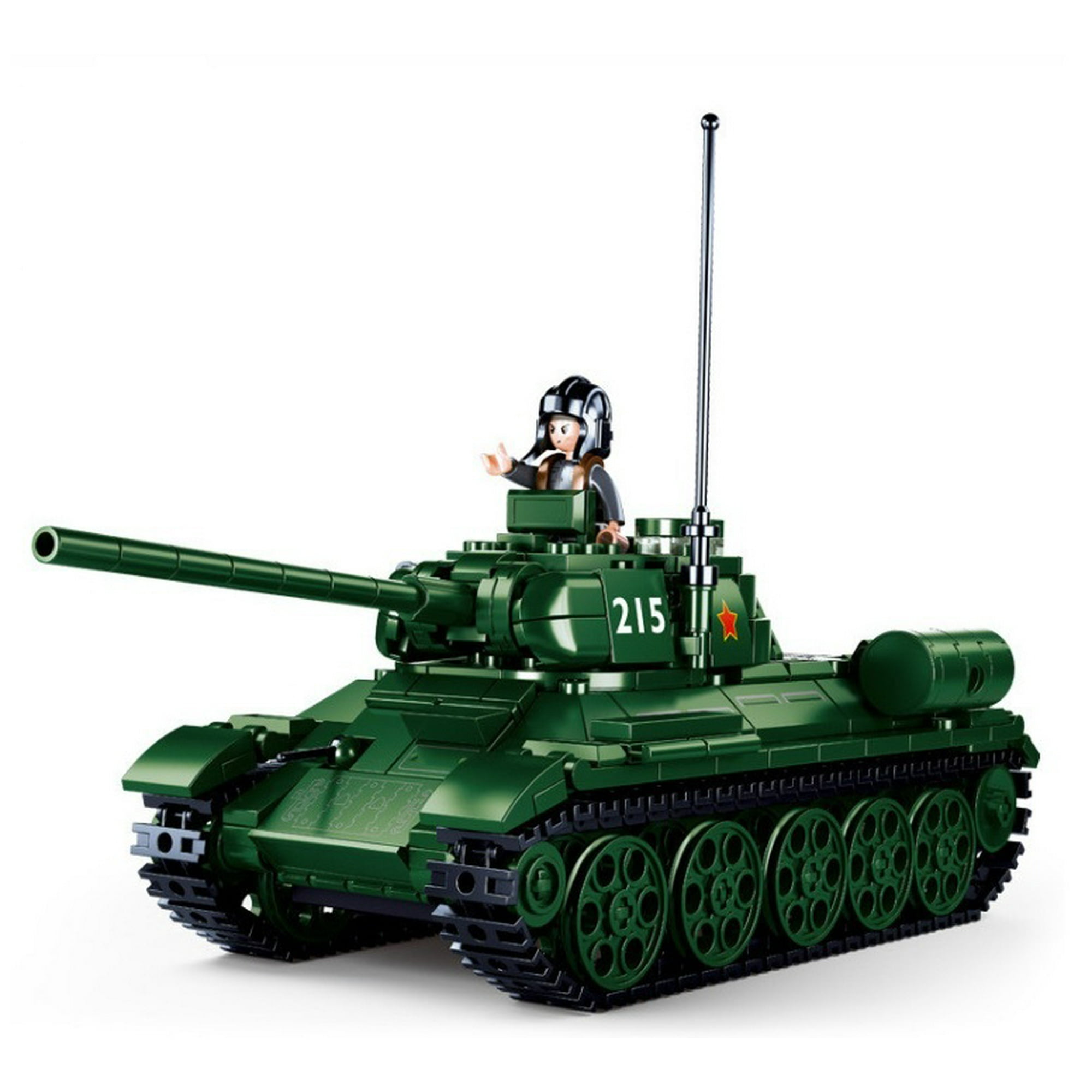 Sluban - Tanque Ruso T-35/85 Green, Compatible Lego