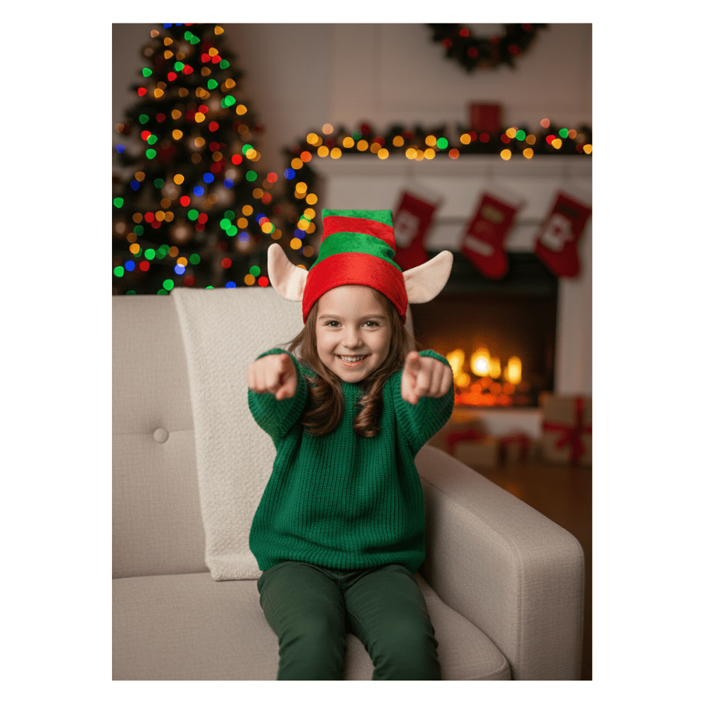 Genérico - Gorro Duende Elfo Con Orejas Navideño Talla Única Navidad 2025