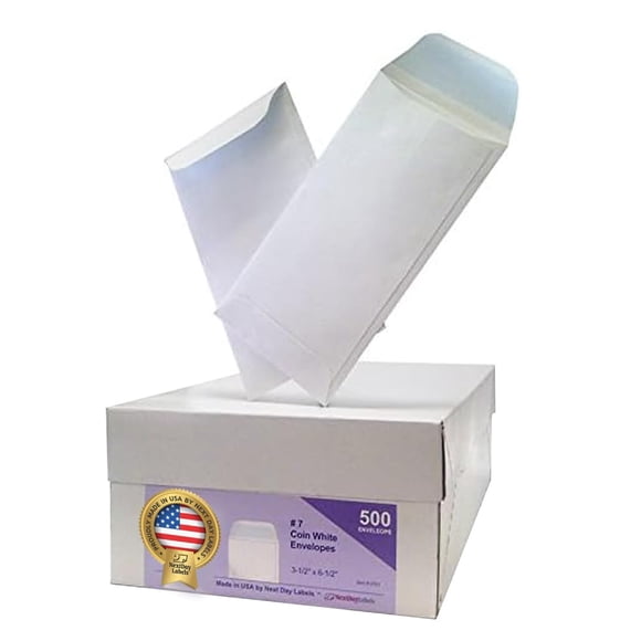 Sobres NextDayLabels #7 8,9 cm x 16,5 cm – Paquete de 500