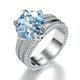 thumbnail image 1 of Anillos de Boda de Moissanita de 5 Uds para Mujer Color D Claridad VVS1 Anillos de Diamante de Plata Esterlina Anillos de Compromiso de Moissanita Azul/morado/rosa con Certificado, 1 of 9