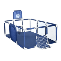 Bienok - Corral De Juegos Bebé Con Arco Fútbol 120X180Cm Azul