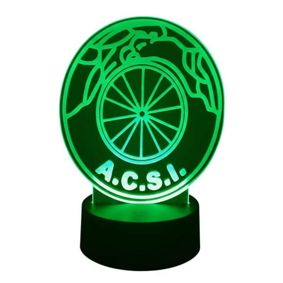 Lampara Ilusion 3D Audax Italiano de 7 colores, Base touch