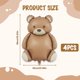 thumbnail image 2 of Paquete de 4 Globos Gigantes de Oso de Peluche, Globos de Lámina Marrón Mate de 89 cm para Decoraciones de Primer Cumpleaños de Osito, Suministros para Baby Shower con Tema Bosque y Decoración Neutral, 2 of 7