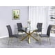 thumbnail image 3 of Mesa De Comedor Cuadrada 100x100 Madrid Con Patas Doradas, 3 of 3