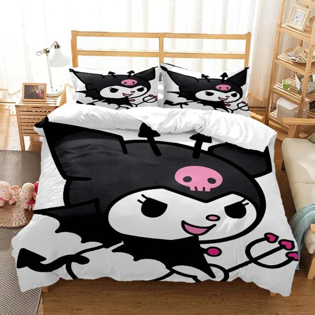 Cartoon Kuro Devil Rabbit Bedding Set Boys Girls Duvet Cover Pillowcase Bed Kids Adult Home Textileextile