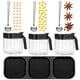 thumbnail image 4 of Set de tarros para condimentos Mlici, cristal transparente, con tapas y cucharas, 255 ml, 3 unidades, 4 of 6