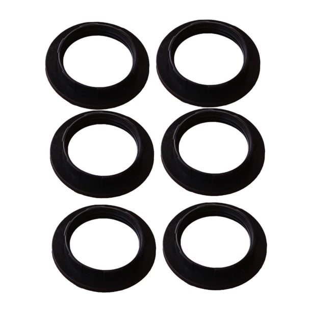 6 Piezas E26 Anillos Exteriores Portalámparas Adaptador De Pantalla De Lámpara Anillos De Casquillo De Lámpara E27 Virola Negra