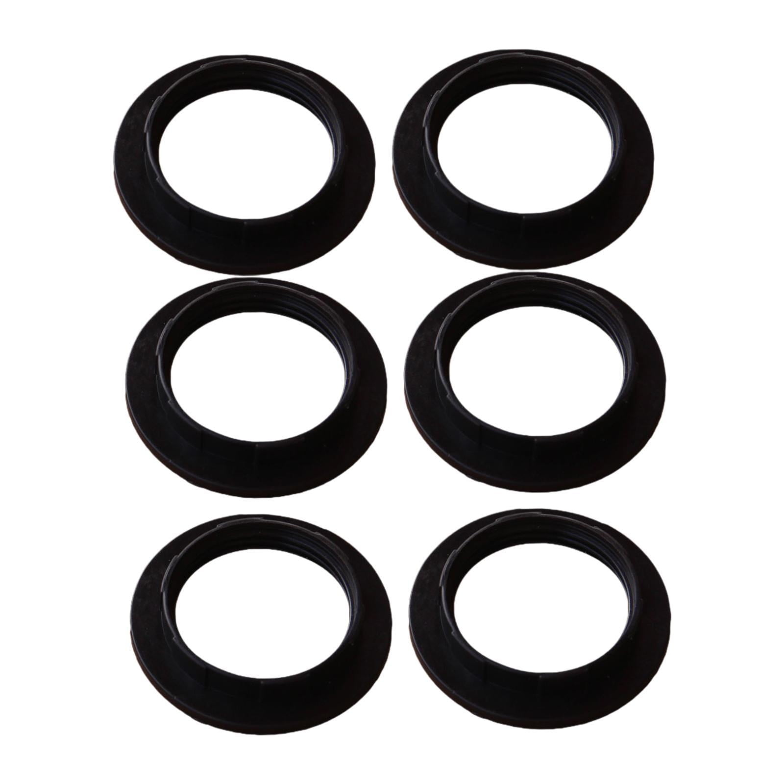 Bothyi - 6 Piezas E26 Anillos Exteriores Portalámparas Adaptador De Pantalla De Lámpara Anillos De Casquillo De Lámpara E27 Virola Negra
