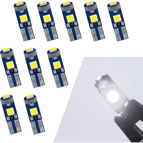 Luz LED T5 Ajxn 3030 3SMD 10 Unidades 12V Blanca
