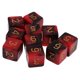 thumbnail image 2 of Paquete De 10 Dados D6 De Seis Caras De Dos Colores Para Juegos D&D TRPG, Rojo Y Negro, 2 of 4