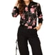 thumbnail image 1 of CHAQUETA BOMBER DE MUJER INSPIRE CHIC AJUSTE DELGADO CHAQUETA LIGERA CON CREMALLERA NEGRA ROSA M, 1 of 8