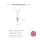 thumbnail image 3 of Collar HESHPAWS Cruz de Plata S925 con Piedra de Nacimiento Verde, 3 of 3