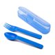 thumbnail image 1 of Utensilio para alimentación Set Cubiertos y Estuche Azul, 1 of 3
