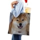 thumbnail image 4 of Shiba Inu Bolso de tela con estampado de lienzo para mujer, bolsa de compras reutilizable y estética, con cremallera interior, regalo para mujer,40*40cm., 4 of 6