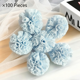 thumbnail image 1 of suxuMhao Pompones de Manualidades, 100 Piezas Bolas de Pompones de Malla Azul Claro, Pompones de Malla Elásticos de 0.98 Pulgadas de Diámetro, Pompones de Tela, Bola Hecha a Mano DIY para Proyectos, 1 of 3