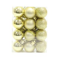 Magideal - 24X Adornos De Bolas De Navidad, Bolas De Decoración Para Árboles De Navidad, Decoraciones Colgantes Para Árboles De Navidad, Para Guirnalda De Guirna Oro