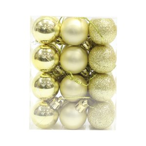 Magideal - 24X Adornos De Bolas De Navidad, Bolas De Decoración Para Árboles De Navidad, Decoraciones Colgantes Para Árboles De Navidad, Para Guirnalda De Guirna Oro