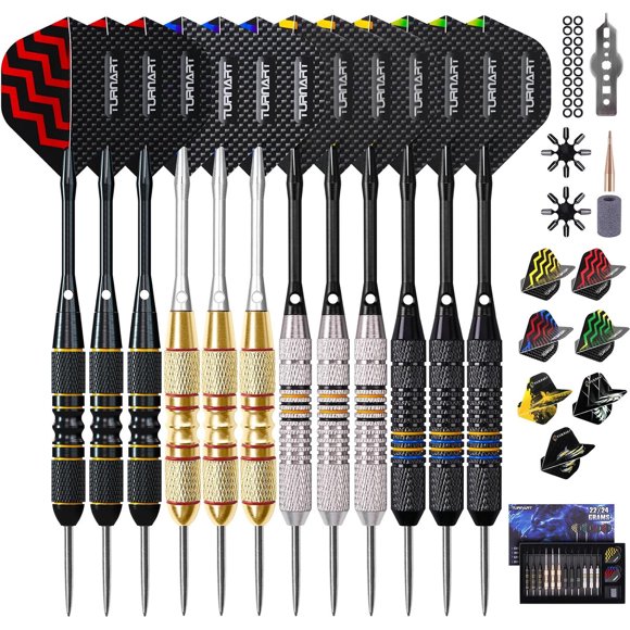 Turnart Darts Metal Tip Set Steel Tip Darts Set Profession