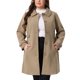 thumbnail image 1 of Abrigos de talla grande para mujer de Agnes Orinda, chaqueta de trinchera de un solo pecho, abrigos largos de invierno 4X marrón, 1 of 6