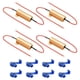 thumbnail image 1 of Resistor de carcasa de aluminio de 50W 10 Ohmios 4 piezas Resistor de carcasa de aluminio con clips Resistor de potencia con rosca dorada, 1 of 6