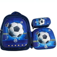 Mundo Shopping - Set De Mochila Niños Escolar Diseño Futbol Azul