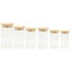 thumbnail image 1 of Set 6 Frascos Hermeticos Tarros Vidrio Con Tapa De Bambu, 1 of 3