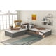 thumbnail image 3 of L-shaped Platform Bed with Trundle and Drawers Linked with built-in Desk,Twin,Gray(Old SKU SM000916AAE-1), 3 of 3
