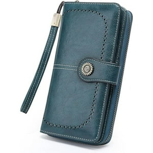 Veat00L - Cartera Para Mujer De , Con Bloqueo Rfid, Billetera Grande Con Cremallera, Monedero Para Móvil De Dama Minimalista, Tarjetero Moda De Gran Capacidad, Regalos Para Chicas Y Mujeres