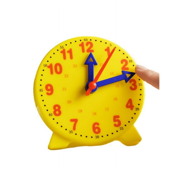 Kids Children Montessori Adjustable Time Learning Clock Toys Hour Minute Second Cognition Colorful Early Education Teaching Tool, Numbers Printed In Blue Or Black Randomly