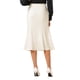 thumbnail image 3 of INSPIRE CHIC Falda Elegante de Sirena para Mujer de Halloween, Cintura Alta con Cinturón, Falda Midi de Trabajo, M Blanco, 3 of 5