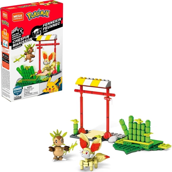 Set de construcción Mega Construx Pokémon Chespin contra Fennekin
