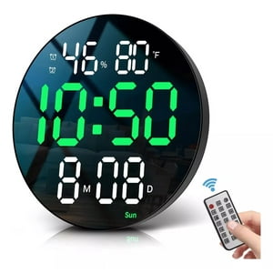 Shop E-Home - Reloj De Pared Digital O Inteligente Control Remoto Y Alarma
